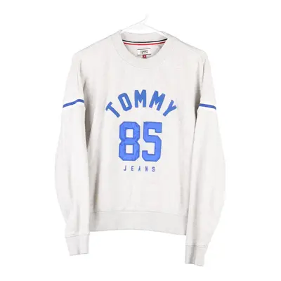 Tommy Jeans Spellout Sweatshirt - Small Grey Cotton