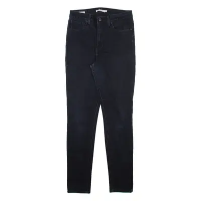 LEVI'S 721 High Rise Premium Womens Jeans Black Slim Skinny W29 L30