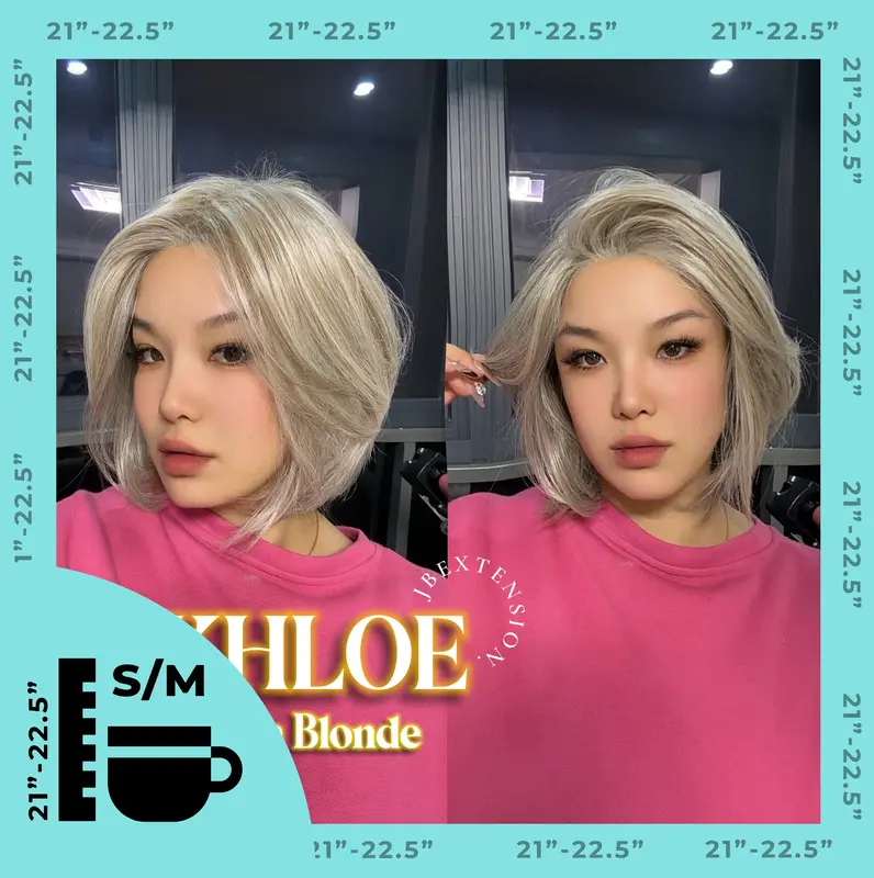 JBEXTENSION 12 Inches Bob Cut Pre-Cut Snowflake Lace Frontlace Glueless Fashion Women Wig KHLOE【PERMATEASE】【BENDY EAR T...