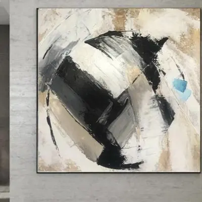 Abstract Black And White Paintings Abstract Art Black and White Wall Art On Canvas Oversized Painting Original Decor Canvas P...