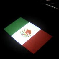 2pcs Mexican flag Sensor Door Light Projector LED Light This product card also has 35 different brand car model light project...
