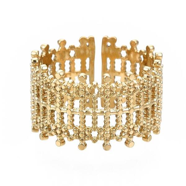 304 Stainless Steel Bar Wrap Open Cuff Ring