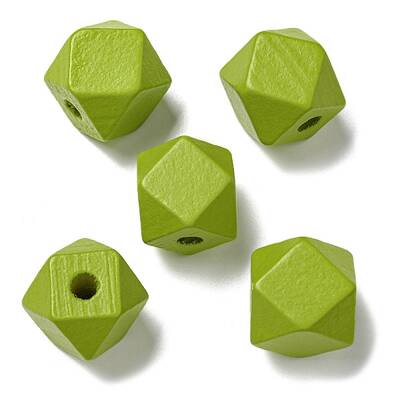 Printed Wood European Beads