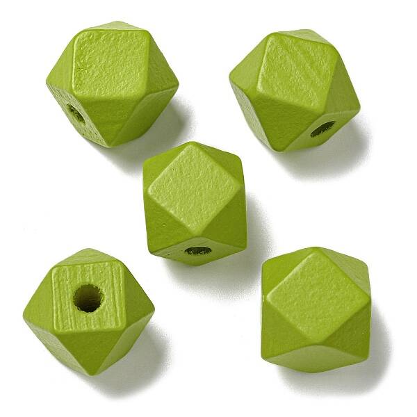 Printed Wood European Beads