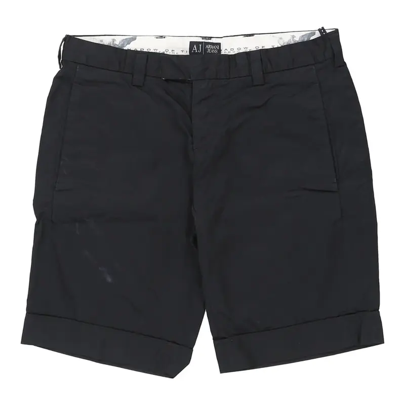 Armani Jeans Shorts - 32W UK 10 Black Cotton | Size: UK 10