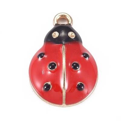 Light Gold Plated Zinc Alloy Enamel Pendants