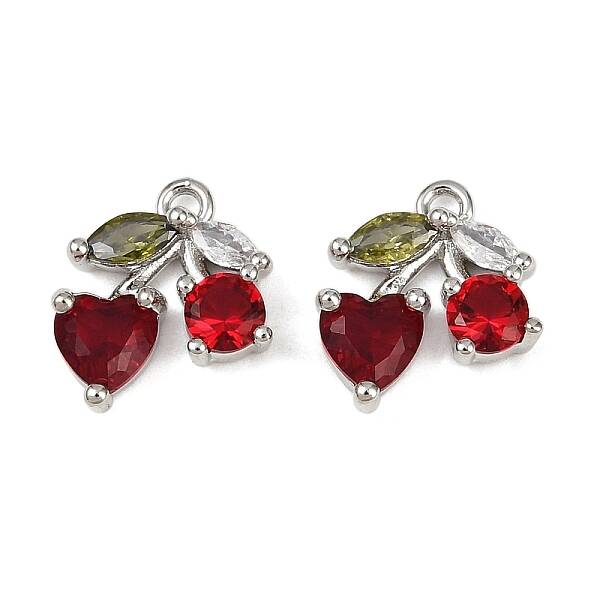 Brass Micro Pave Cubic Zirconia Pendants