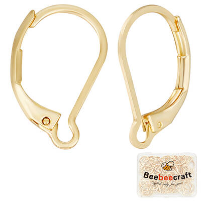 80Pcs 304 Stainless Steel Leverback Earring Findings