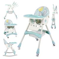 High Chair For Children's,Multifunctional 3 in 1 Adjustable High Chair with Removable 3-Position Adjustable Tray, Stability S...