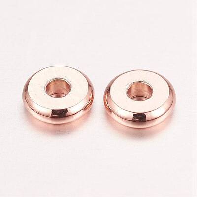 Real Rose Gold Plated Brass Spacer Beads