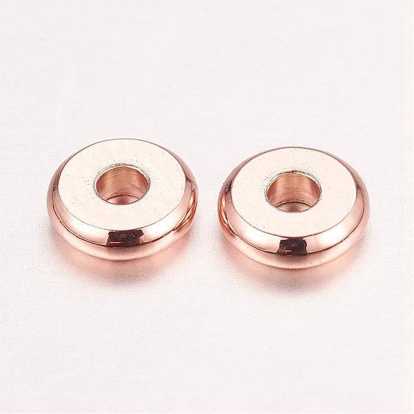 Real Rose Gold Plated Brass Spacer Beads
