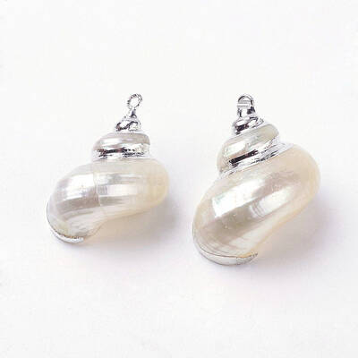 Electroplate Spiral Shell Pendants