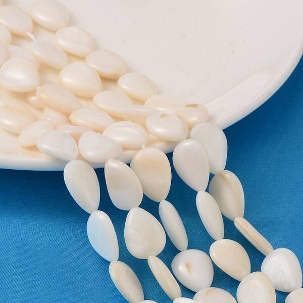 Natural White Shell Beads Strands