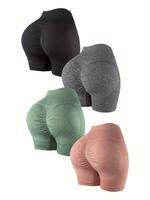 【plus Size】 Solid Seamless Sports Shorts Leggings, Breathable Comfortable Skinny Shorts, Shorts for Women , Gym Athletic ...