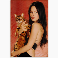 Megan Fox And Cat Poster Hot Actress Poster 90s Wall Art Room Aesthetic Posters