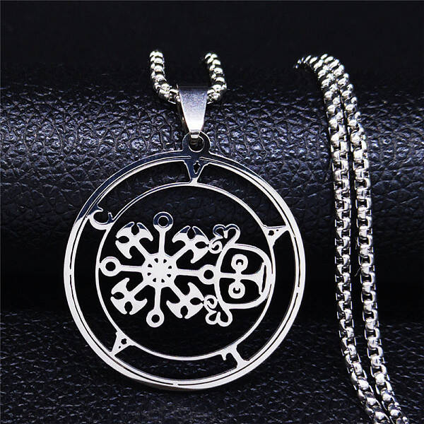 304 Stainless Steel Sigil of Volac/valak Pendant Necklaces