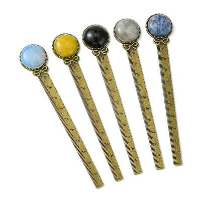 Round Tibetan Style Retro Alloy Bookmark Rulers