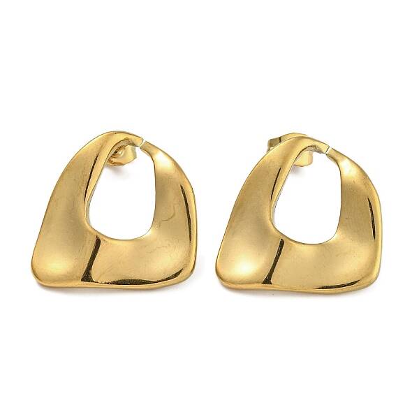 304 Stainless Steel Nuggets Stud Earrings for Women
