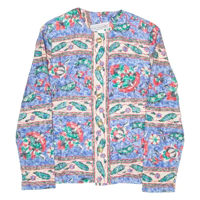 PABLO COLLECTION Womens Printed Blouse Blue Long Sleeve Floral M