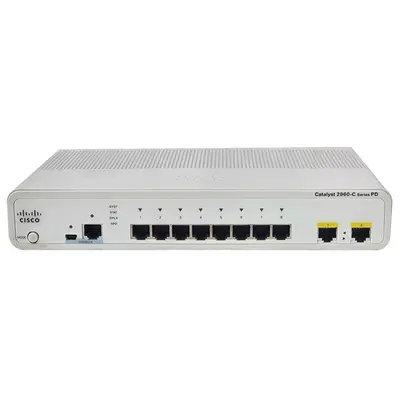 WS-C2960CPD-8TT-L-RF Cisco 2960-C 8x PoE 2x SFP PoE+ Switch