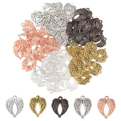 100Pcs 5 Colors Zinc Alloy Pendants