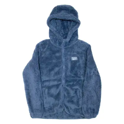 REEBOK Womens Fleece Jacket Blue Hooded L