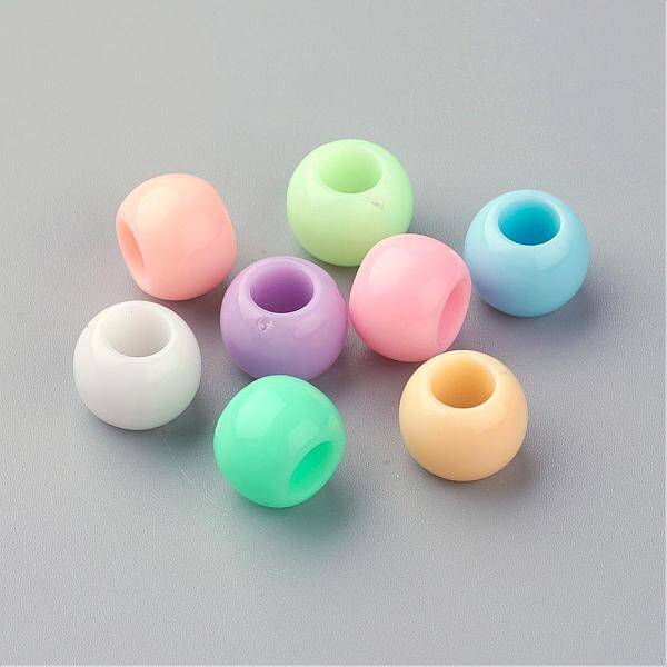 Opaque Acrylic European Beads