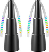Fan Fly Deterrent with Holographic Blades to Clear Bugs, Mosquitoes, and Flies, Battery Powered Fly Fan 2 Pack