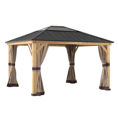 SUNJOY Replacement Curtains for 11 ft. ×13 ft. Wood-Framed Gazebos