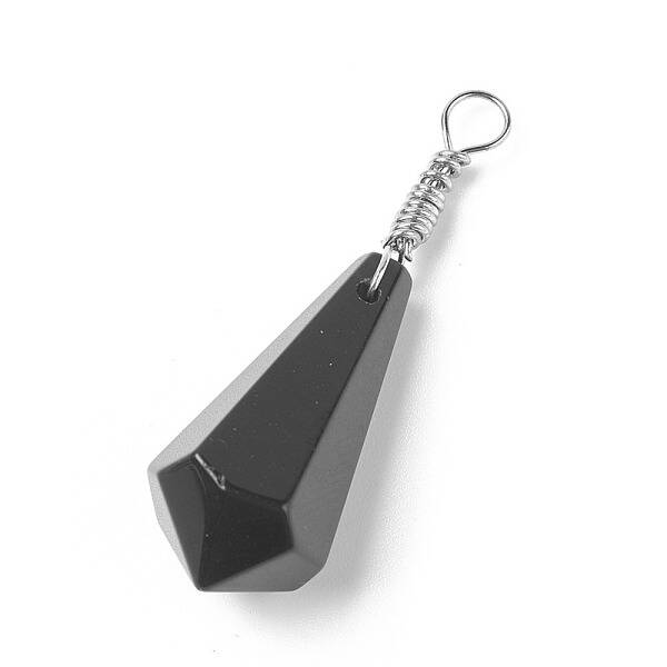 Natural Dyed & Heated Black Agate Pendants
