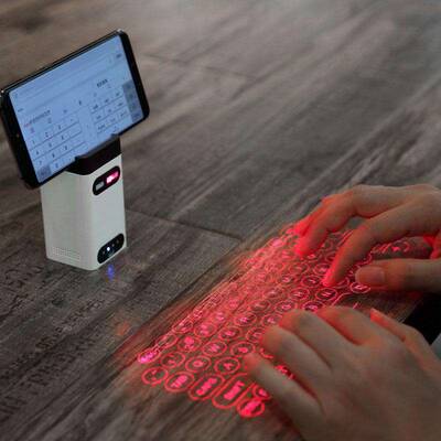 Wireless Bluetooth Keyboard Mini Virtual Laser Projection For Phone