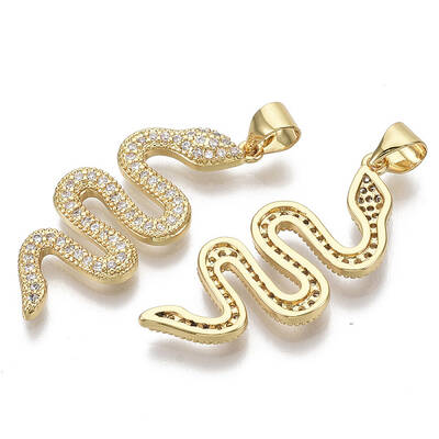 Brass Micro Pave Cubic Zirconia Pendants