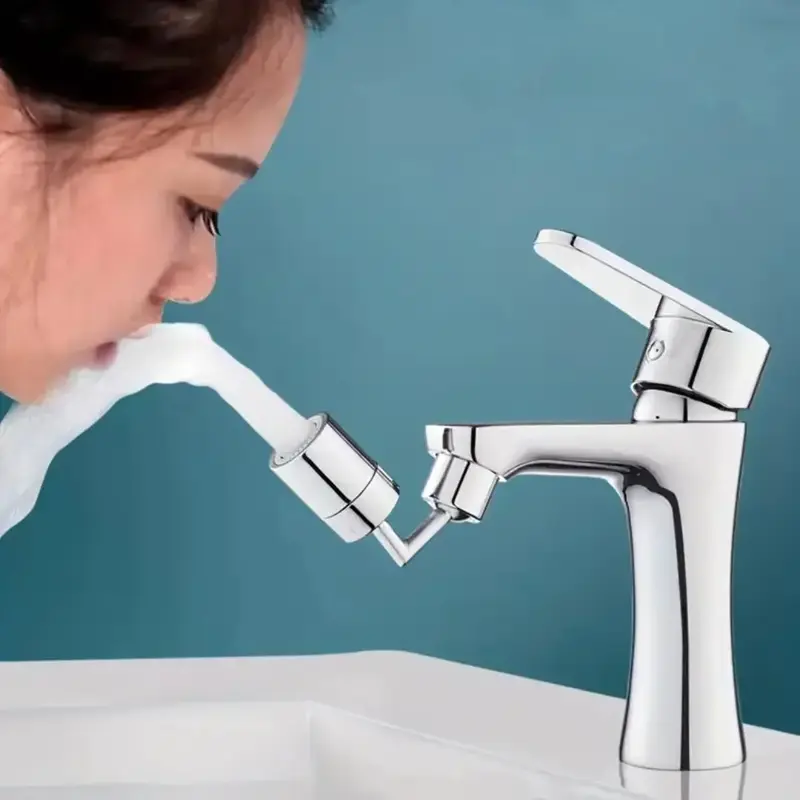 720° Rotatable Anti-splash Faucet Aerator, 1 Count Bathroom Sink Faucet, High-quality Plastic ABS Material Faucet, Bathroom...