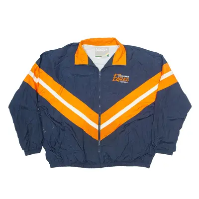 SAHARA Carson-Newman Eagles Shell USA Jacket Blue Nylon 90s Striped Mens 2XL