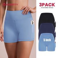 SHOWITTY 3 Pack Biker Shorts for Women with Pockets - 5\