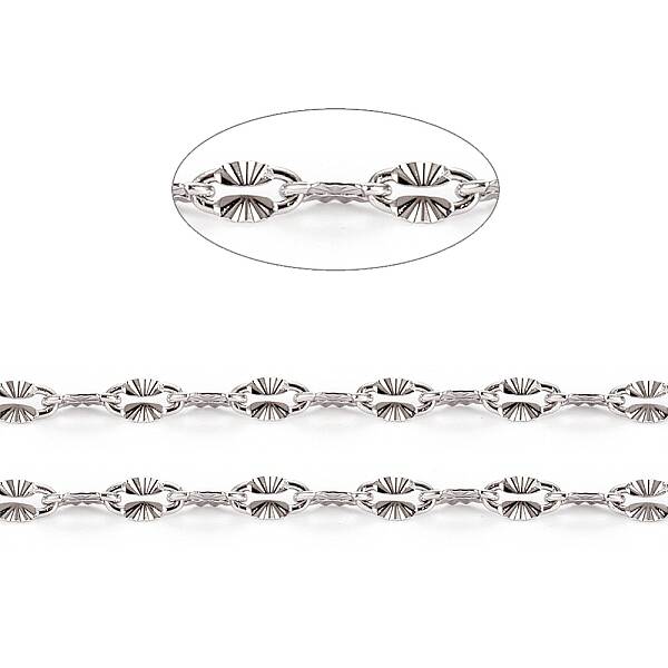 Tarnish Resistant 304 Stainless Steel Textured Cable Chains