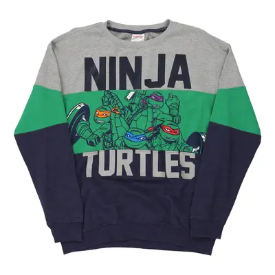 Age 13-14 Ninja Turtles Nickelodeon Graphic Sweatshirt - XL Block Colour Cotton Blend