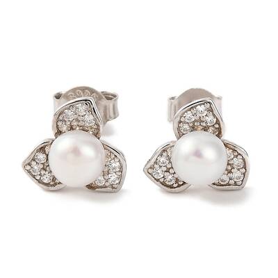 925 Sterling Silver Flower Stud Earrings
