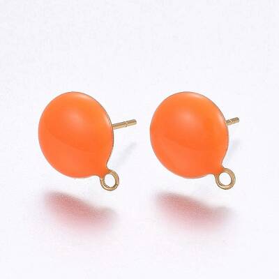 Ion Plating(IP) 304 Stainless Steel Stud Earring Findings