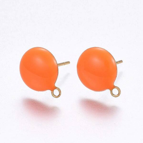 Ion Plating(IP) 304 Stainless Steel Stud Earring Findings
