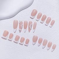 Y2K Style Handmade Duckbill Nail Set with French Design, 3 Sizes Available for Special Occasions, Perfect Gift for Her