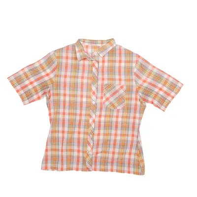 Shirt Pink Check Short Sleeve Womens S