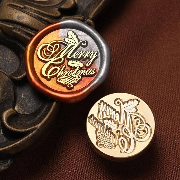Merry Chrstmas Wax Seal Brass Stamp Heads
