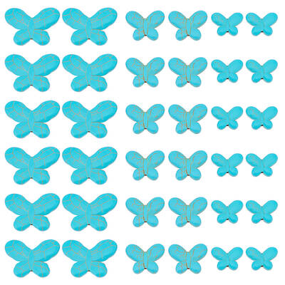 42Pcs 3 Style Synthetic Turquoise Beads