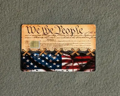 We the People Credit/Debit Card Sticker, Skin, Cover waterproof vinyl pvc card scratch durable