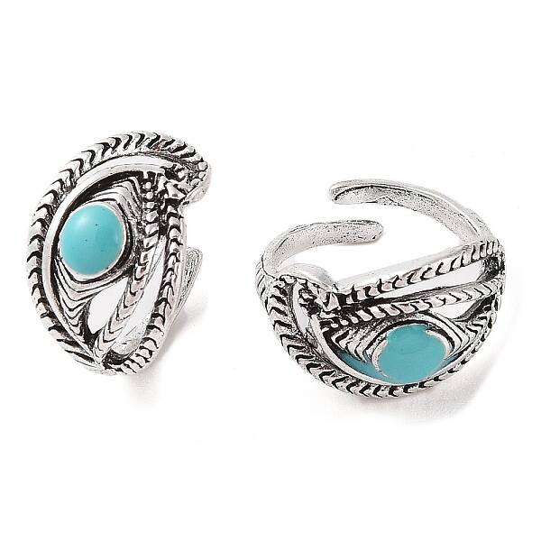 Synthetic Turquoise Cuff Rings