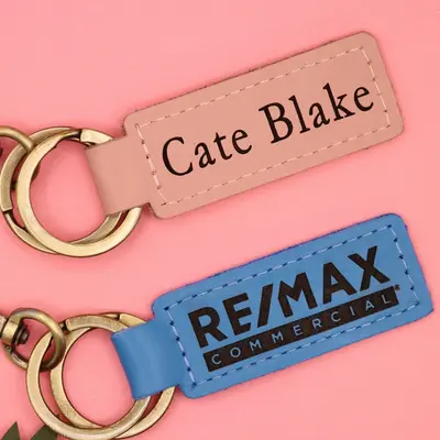 15 pcs+ Colorful Leather Logo Keychain - Bulk Keychains - Corporate Gift , Real Leather, Same Day Shipping, Free Shipping US