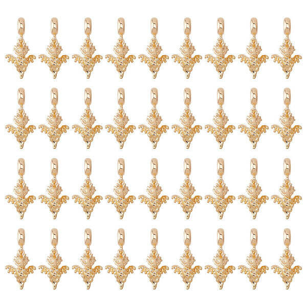 36Pcs Alloy European Dangle Charms