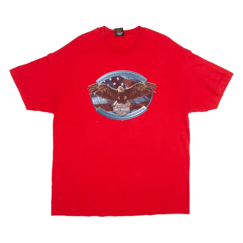 HARLEY DAVIDSON Mens T-Shirt Red XL