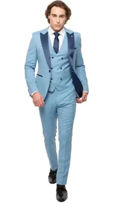 Dusty Blue Groomsmen Suits